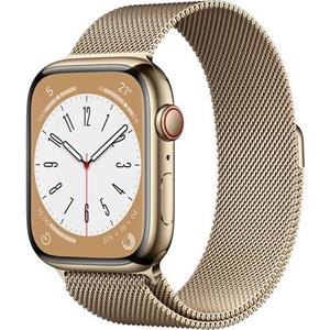 Apple Watch Series 8 (45mm) GPS+4G Edelstahl mit Milanaise Armband gold/gold