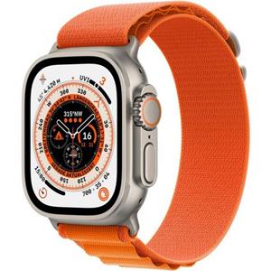 Apple Watch Ultra (49mm) GPS+4G Titan mit Alpine Loop Armband (L) titan/orange