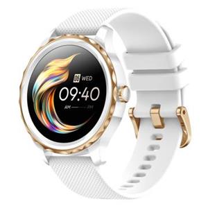 Elegante Waterdichte Smartwatch QR02 - Siliconen Band - Wit