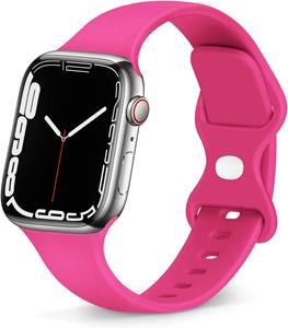 Strap-it Apple Watch siliconen bandje (knalroze)