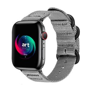 Strap-it Apple Watch nylon gesp bandje (grijs)