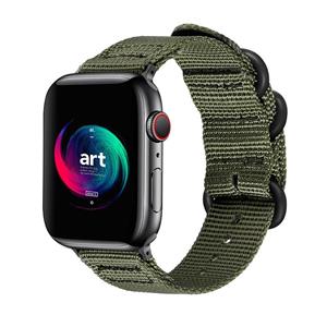 Strap-it Apple Watch nylon gesp bandje (groen)