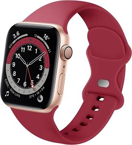 Strap-it Apple Watch siliconen bandje (bordeaux)