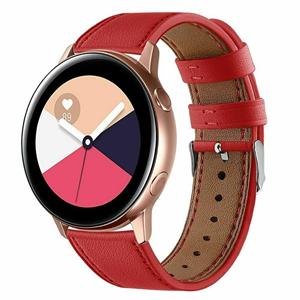 Strap-it Samsung Galaxy Watch Active leren bandje (rood)