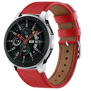 Strap-it Samsung Galaxy Watch 46mm leren bandje (rood)