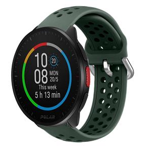 Strap-it Polar Pacer siliconen bandje met gaatjes (legergroen)