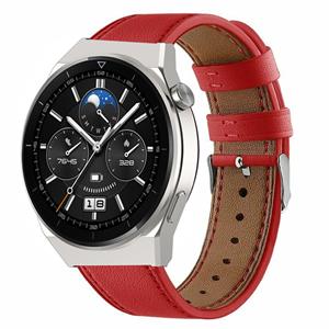 Strap-it Huawei Watch GT 3 Pro 46mm leren bandje (rood)
