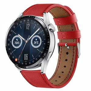 Strap-it Huawei Watch GT 3 46mm leren bandje (rood)
