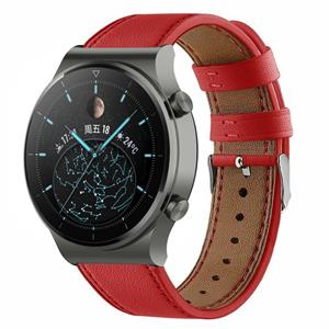 Strap-it Huawei Watch GT 2 Pro leren bandje (rood)