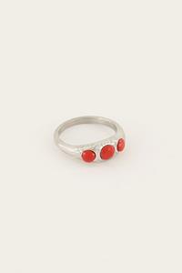 My jewellery Triple cranberry ring