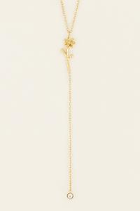 My jewellery Birth Flower ketting met bedel en strass