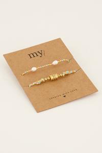 My jewellery Souvenir multikleur armband set met parels