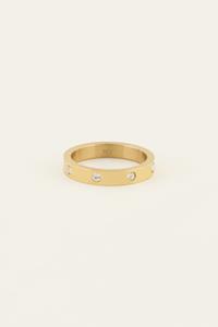 My jewellery Ring met transparante stenen