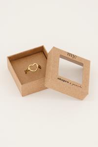 My jewellery Shapes ring met open hartje