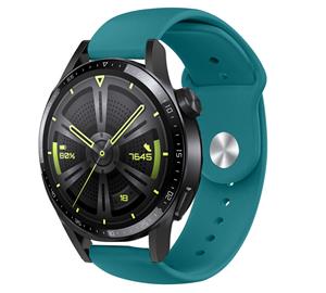 Strap-it Huawei Watch GT 3 46mm sport bandje (groen-blauw)