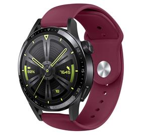 Strap-it Huawei Watch GT 3 46mm sport bandje (bordeaux)