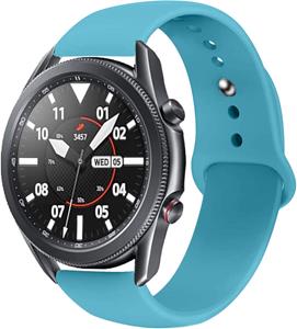 Strap-it Samsung Galaxy Watch 3 45mm sport bandje (lichtblauw)