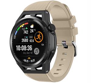 Strap-it Huawei Watch GT Runner siliconen bandje (beige)