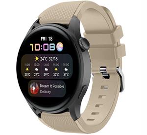 Strap-it Huawei Watch 3 (Pro) siliconen bandje (beige)