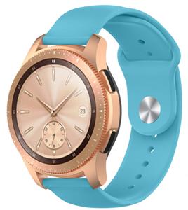 Strap-it Samsung Galaxy Watch 42mm sport bandje (lichtblauw)