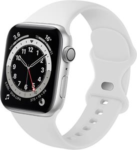 Strap-it Apple Watch siliconen bandje (wit)