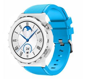 Strap-it Huawei Watch GT 3 Pro 43mm siliconen bandje (lichtblauw)