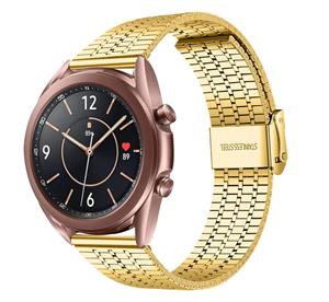 Strap-it Samsung Galaxy Watch 3 41mm roestvrij stalen band (goud)