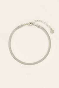 My jewellery Minimalistische armband met platte schakel