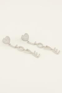 My jewellery Oorhangers met love letters&strass