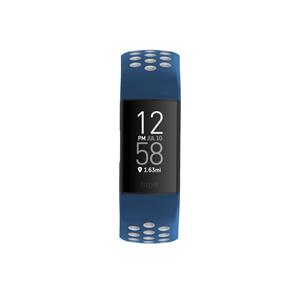 Hama Sportpolsband Voor Fitbit Charge 3/4 Ademend Horlogebandje Blauw/grijs