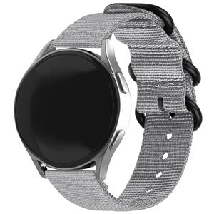 Strap-it OnePlus Watch nylon gesp bandje (grijs)