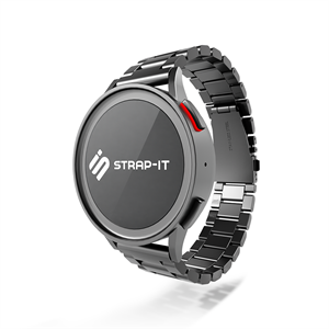 Strap-it OnePlus Watch stalen band (donkergrijs)