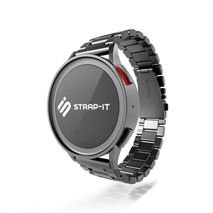 Strap-it Amazfit GTR 3 (Pro) stalen band (donkergrijs)