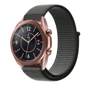 Strap-it Samsung Galaxy Watch 3 - 41mm nylon bandje (groen)