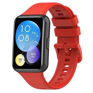 Strap-it Huawei Watch Fit 2 siliconen bandje (rood)