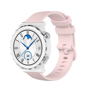 Strap-it Huawei Watch GT 3 Pro 43mm luxe siliconen bandje (roze)