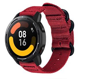 Strap-it Xiaomi Watch S1 nylon gesp band (rood)