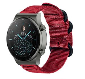 Strap-it Huawei Watch GT 2 Pro nylon gesp band (rood)