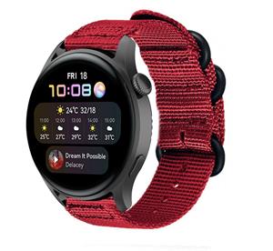 Strap-it Huawei Watch 3 (Pro) nylon gesp band (rood)