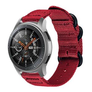 Strap-it Samsung Galaxy Watch 46mm nylon gesp band (rood)