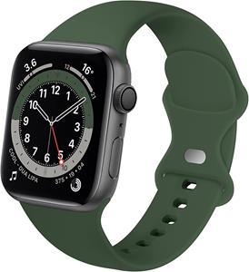 Strap-it Apple Watch siliconen bandje (olijfgroen)