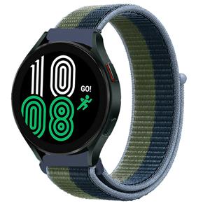 Strap-it Samsung Galaxy Watch 4 44mm nylon band (moss green)
