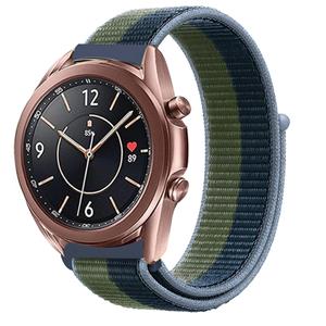 Strap-it Samsung Galaxy Watch 3 - 41mm nylon bandje (moss green)