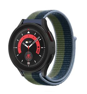 Strap-it Samsung Galaxy Watch 5 Pro nylon band (moss green)