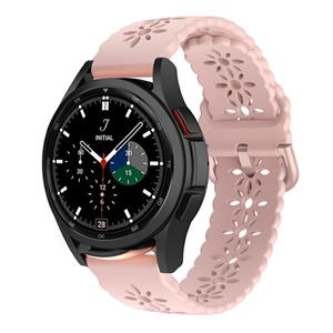 Strap-it Samsung Galaxy Watch 4 Classic 46mm siliconen bandje met patroon (roze)