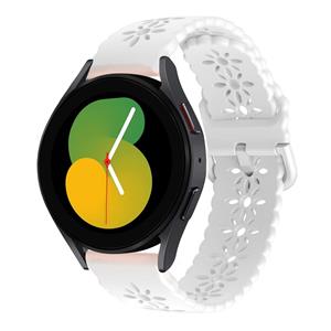 Strap-it Samsung Galaxy Watch 5 40mm siliconen bandje met patroon (wit)