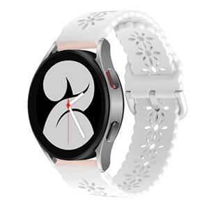 Strap-it Samsung Galaxy Watch 4 40mm siliconen bandje met patroon (wit)