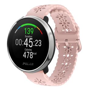 Strap-it Polar Unite siliconen bandje met patroon (roze)