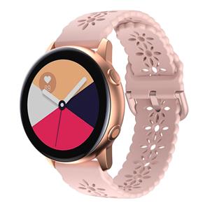 Strap-it Samsung Galaxy Watch Active siliconen bandje met patroon (roze)