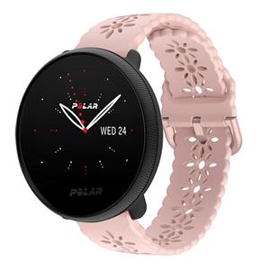 Strap-it Polar Ignite 2 siliconen bandje met patroon (roze)